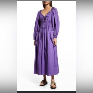Rebecca Taylor Cotton Poplin Smocked dress, M, NWT $395.00